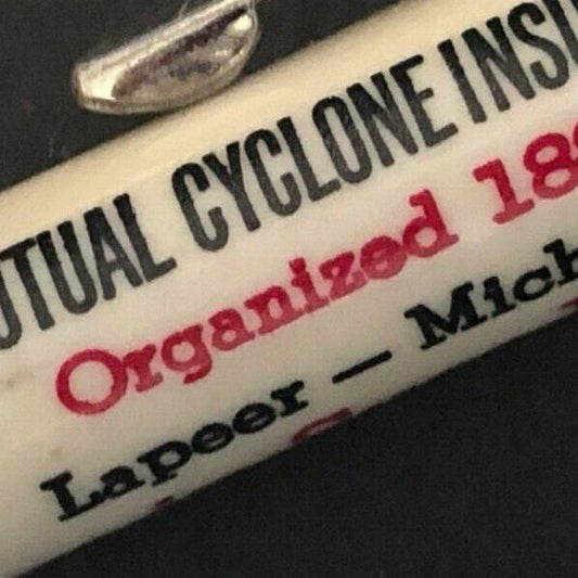c1950's "State Mutual Cyclone Insurance Lapeer, MI" Advertising Bullet Pencil