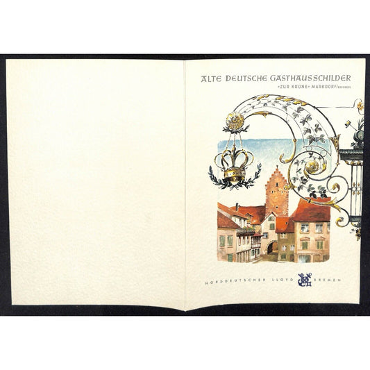 1964 North German Lloyd Bremen Cruise Line Lunch Menu Mar 11