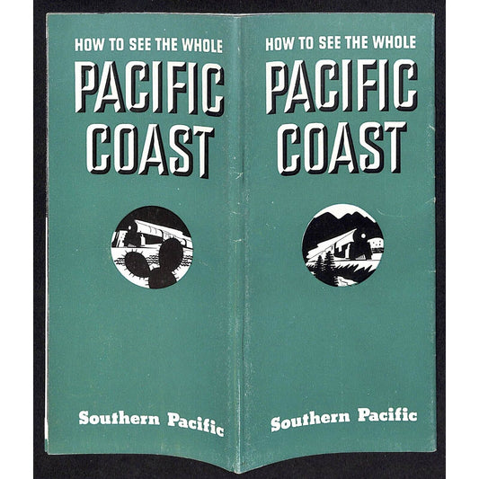 "How to see the Pacific Coast" Southern Pacific Railroad 1938 Brochure 31pp VGC