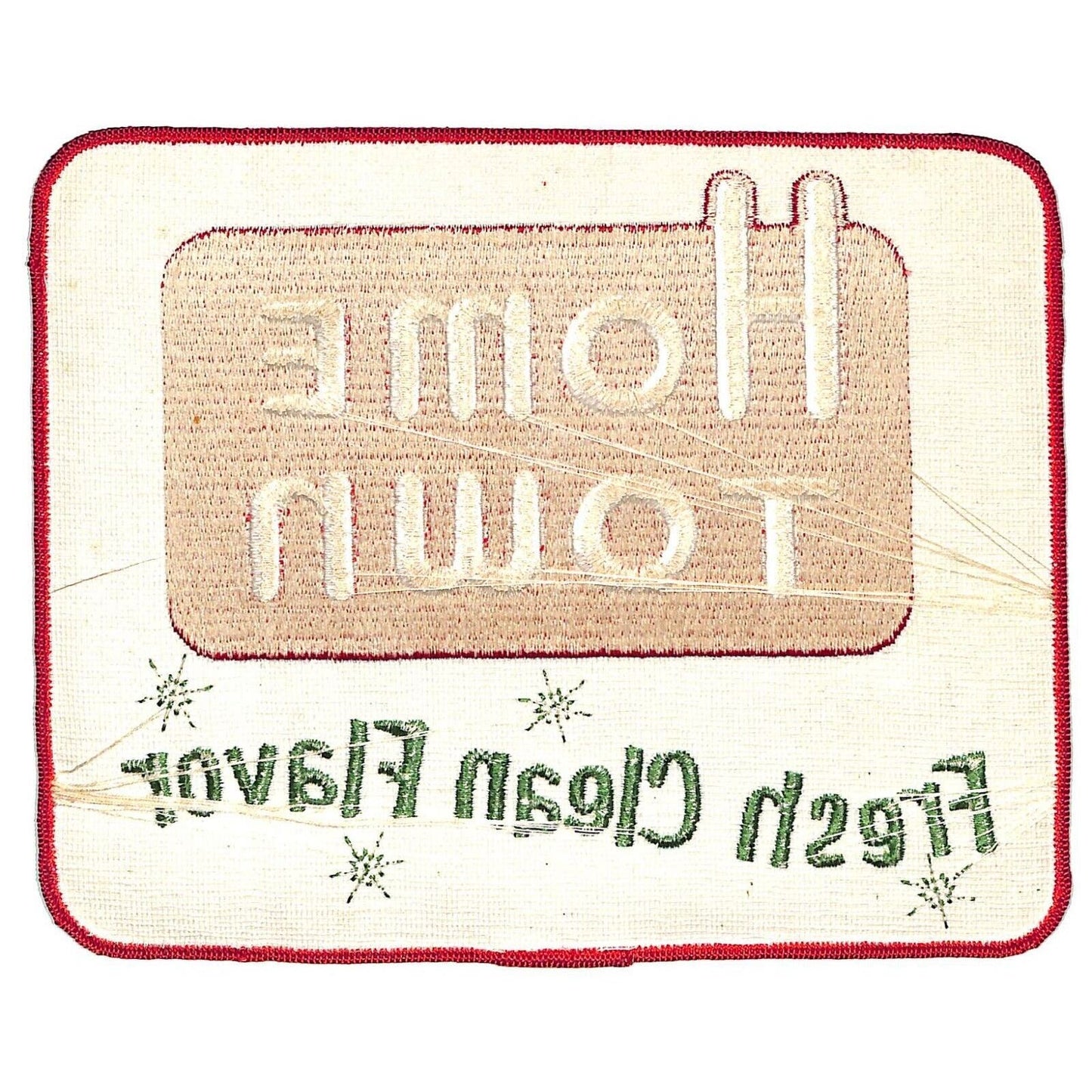 Home Town Fresh Clean Flavor Milk Large Embroidered Patch c1950's-60's Scarce