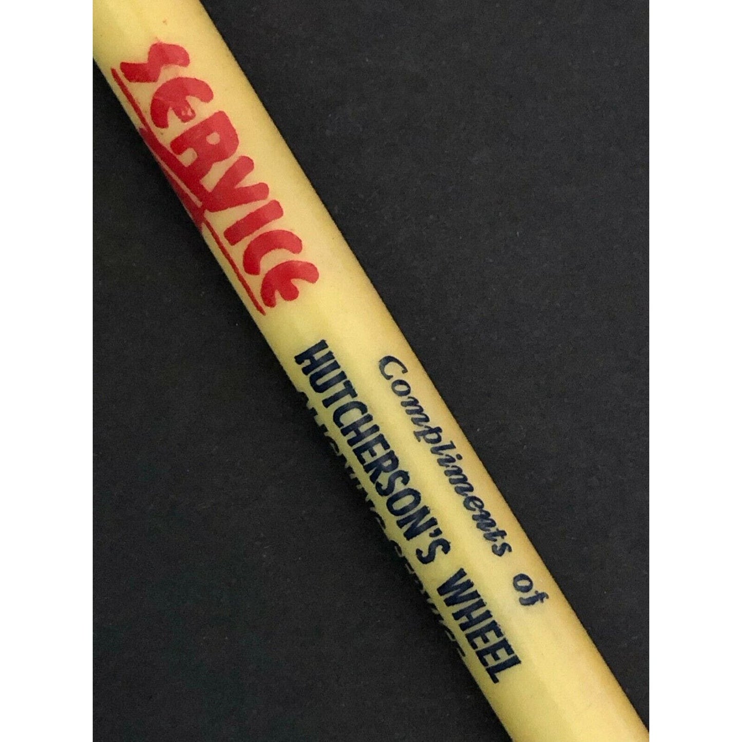 c1940's-50's "Hutcherson's Wheel Aligning" MacPherson, KS Advertising Pencil