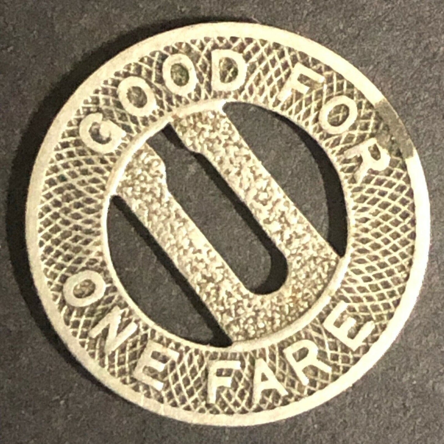 c1920-40's 16mm "Connecticut Company" G/F One Fare - Brass Transit Token