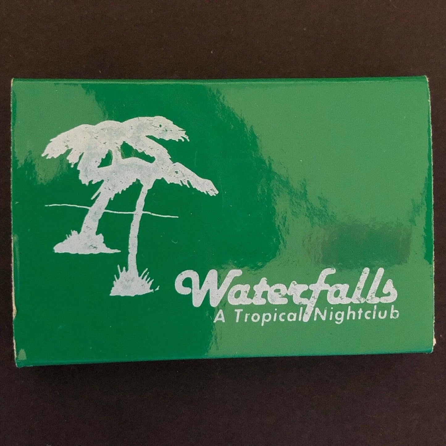 c1990's Vintage Wooden Matchbox / Matchbook "Waterfalls Nightclub" Groton, CT