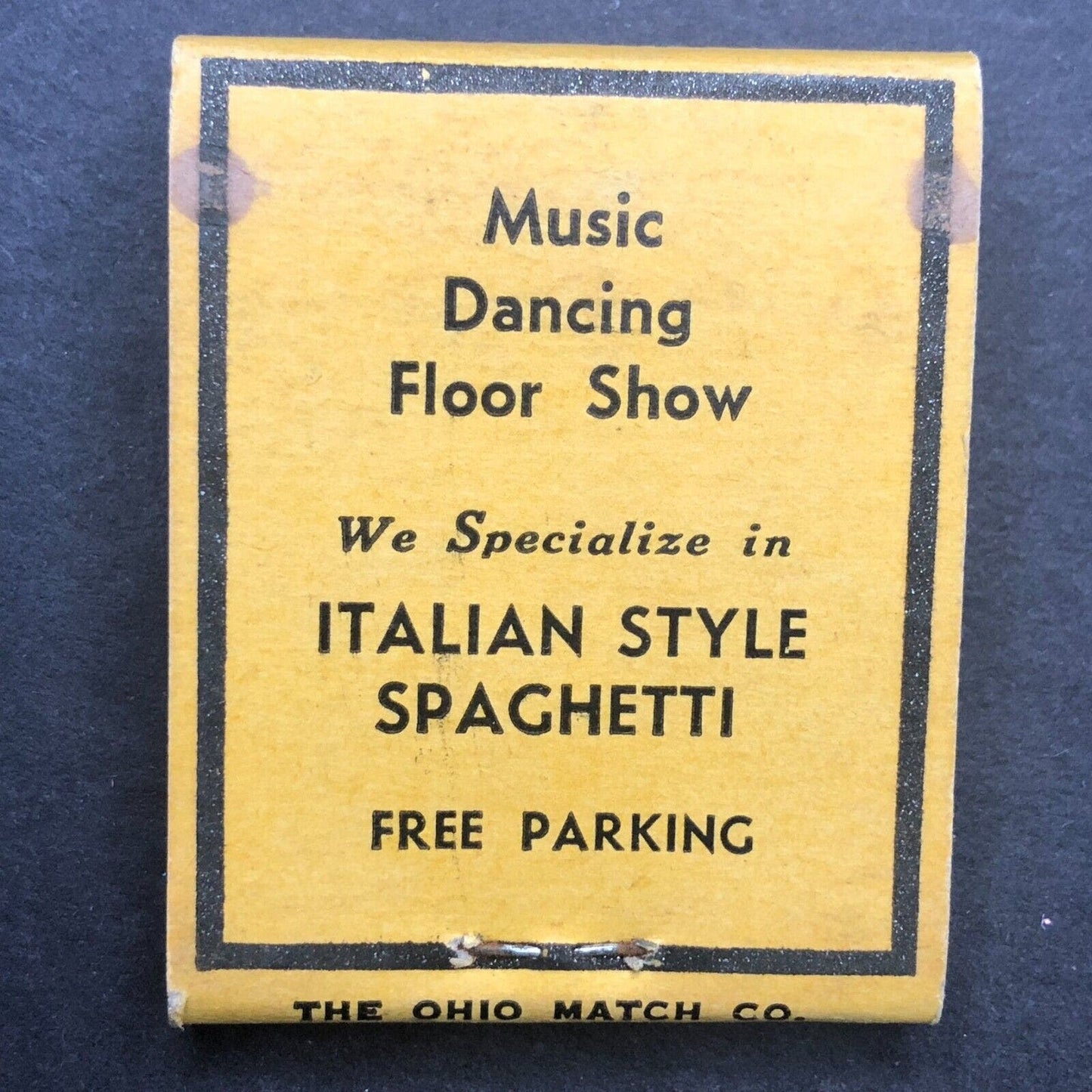 Bohemian Gardens Restaurant (State?) Mostly Full (-1) Matchbook c1940's Scarce