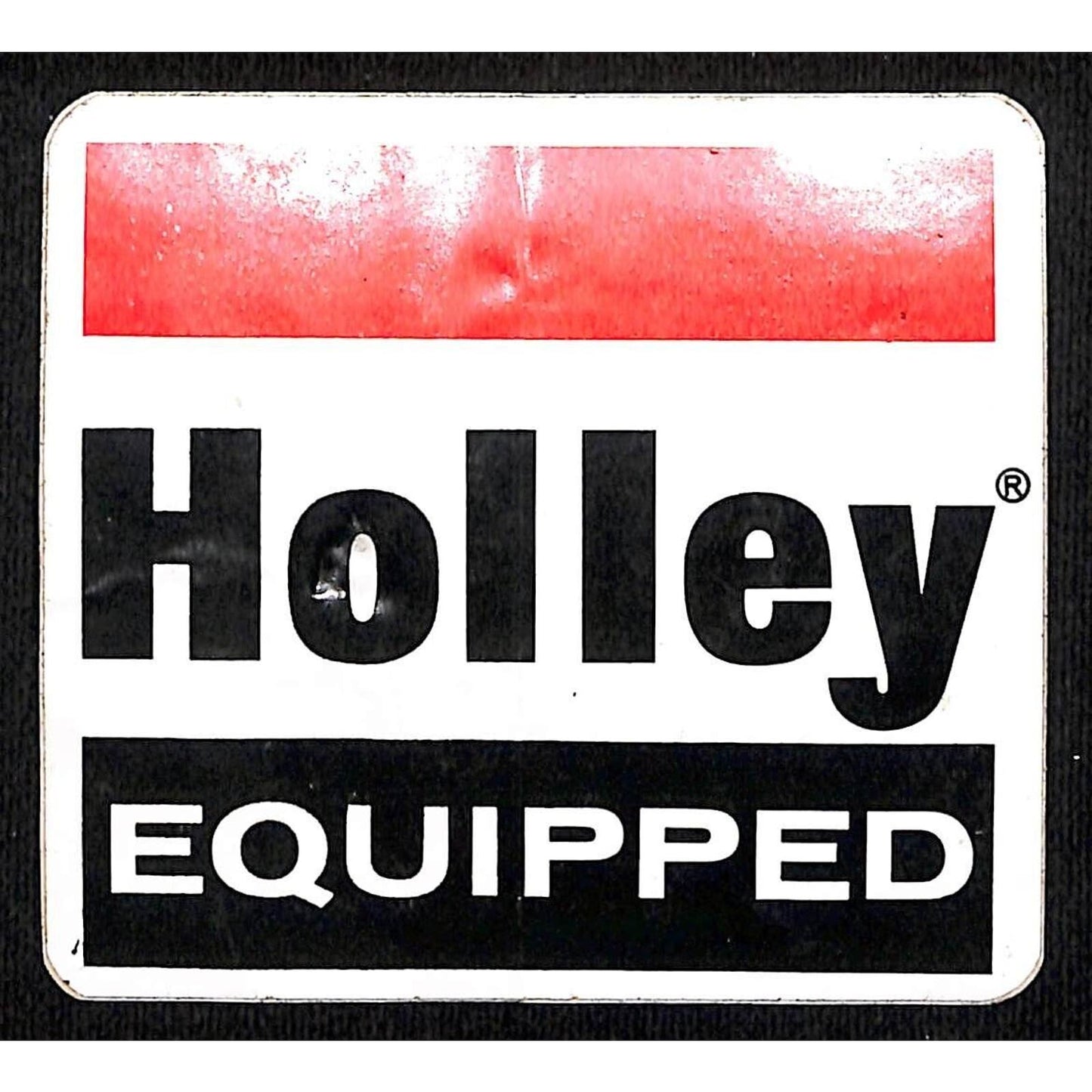 Holly Equipped (Carburetors) Racing Decal / Auto Sticker c1970 3 1/8" x 3 1/2"