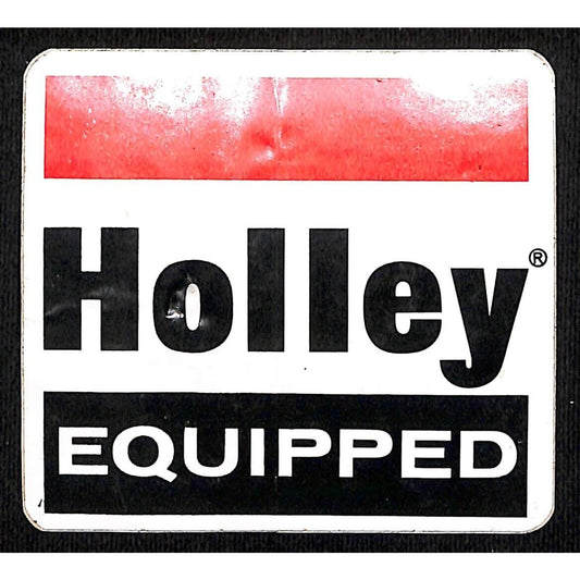 Holly Equipped (Carburetors) Racing Decal / Auto Sticker c1970 3 1/8" x 3 1/2"