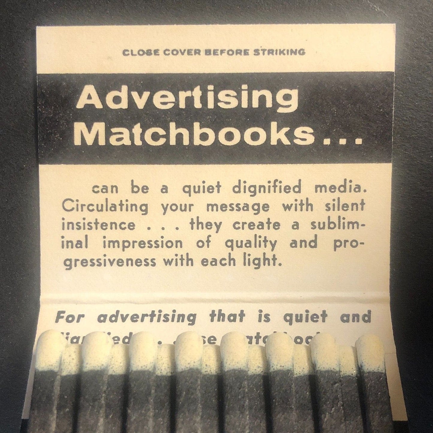 42nd Annual Midwest Beauty Trade Show 1965 Full Vintage Matchbook VGC Scarce