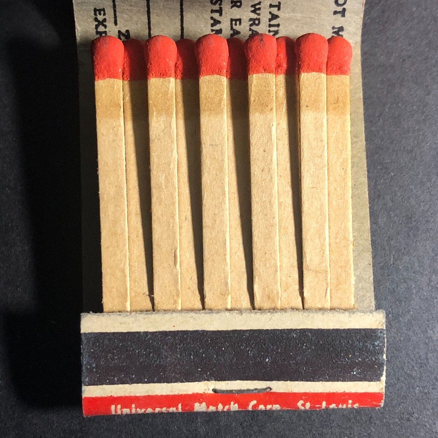 Bit-O-Honey Old Nick w/ Paring Knives Offer Full Matchbook 1950 VGC