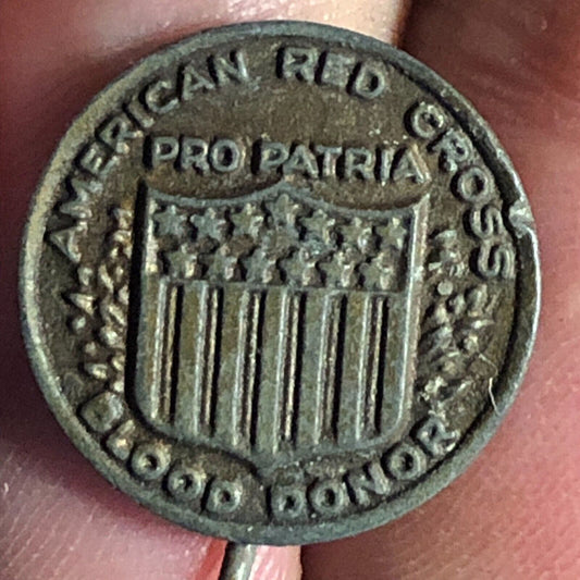 American Red Cross Pro Patria Blood Donor Lapel Pin c1940's