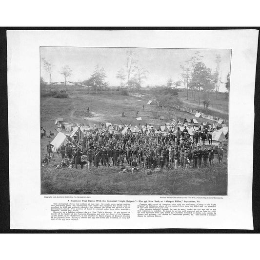 4 Vintage c1911 Civil War Reprint Sheets 11" x 12" Greenbow / Payne / 93rd NY