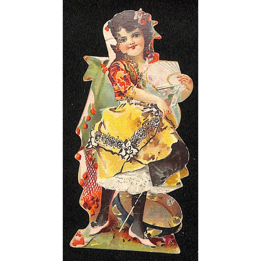 Derby, CONN The Sterling Company Artistic Piano Victorian Trade Card Girl
