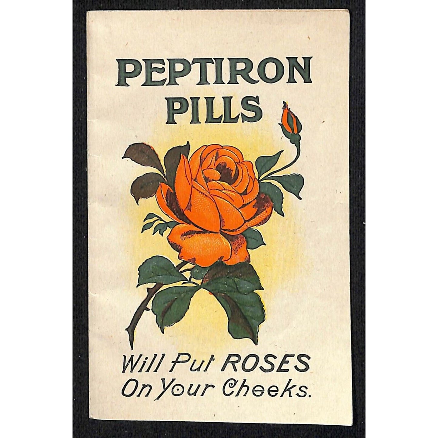 c1890's-1910 Peptiron Pills "Puts Roses On Your Cheeks" Booklet Trade Card 12pp.