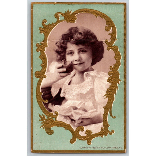Lion Coffee Mail-in Picture Offer Victorian Trade Card - Girl in Portrait