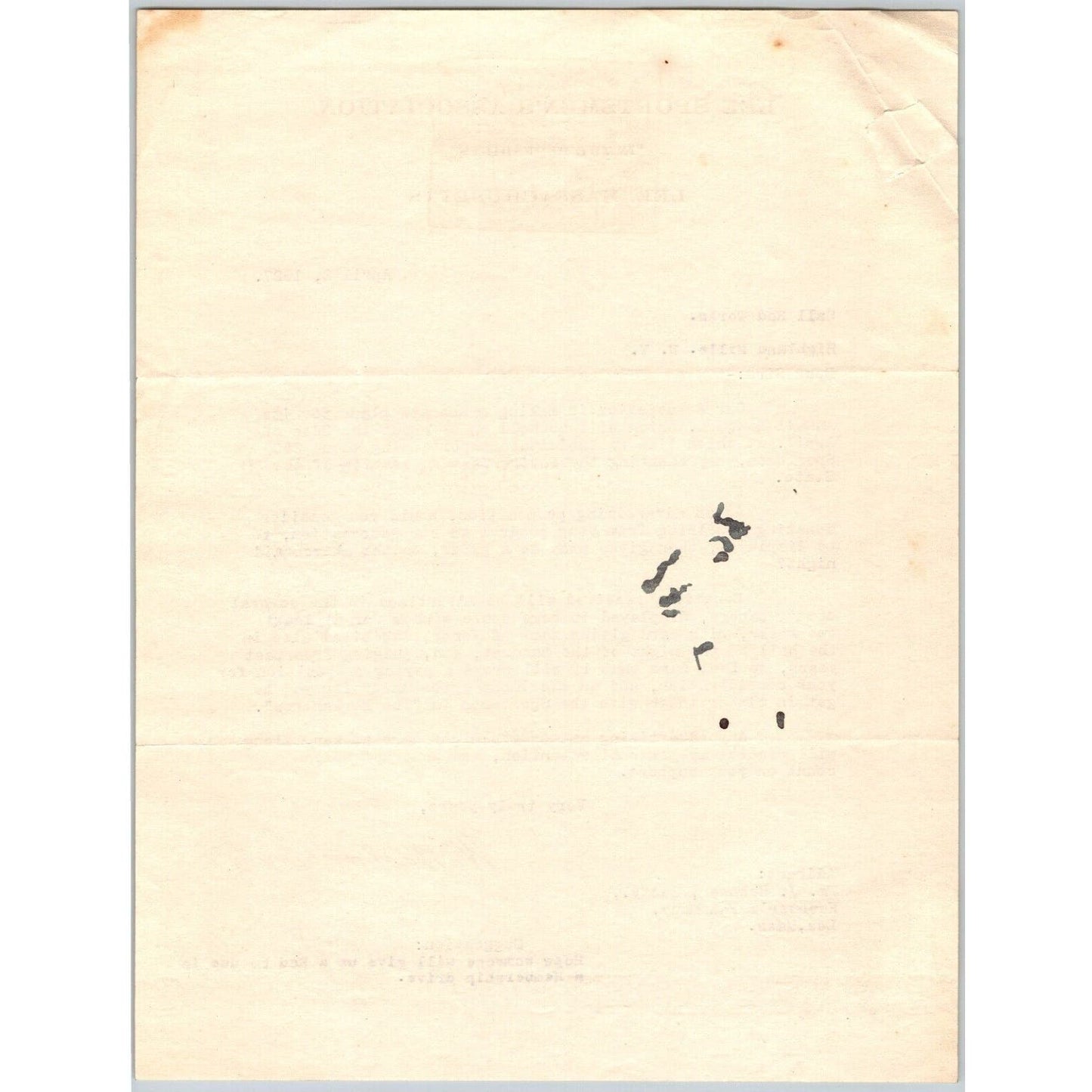 Lee, MASS Lee Sportsmen's Association 1927 Letterhead re: Annual Banquet Sunrise