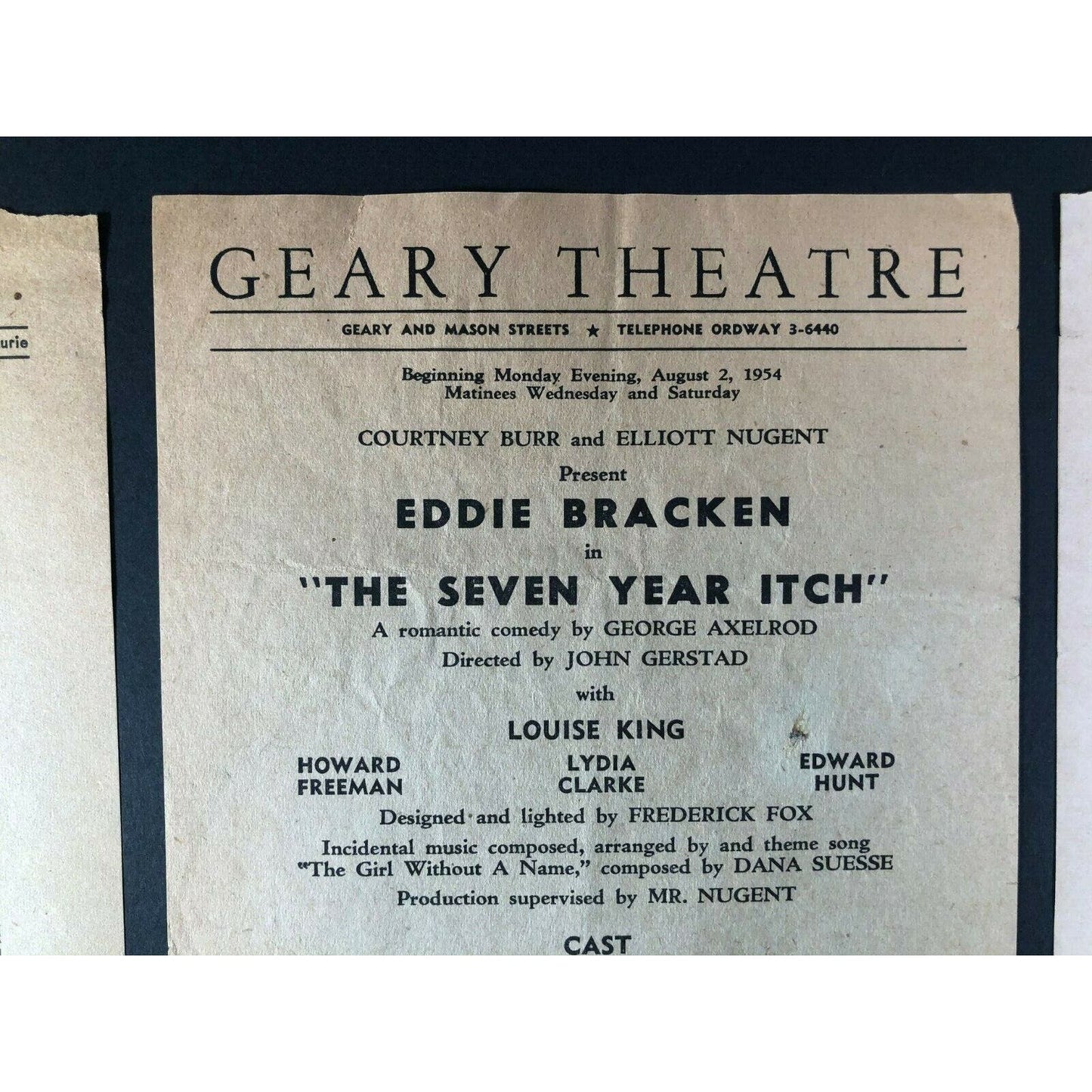 Group of 4 194o's-5o's San Francisco Musical Theater Playbills South Pacific +
