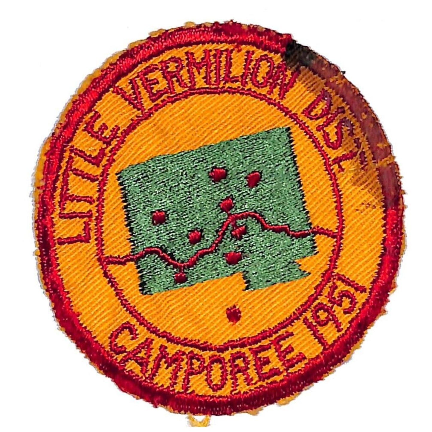 BSA Patch Little Vermilion District Camporee 1951 Piankeshaw Council Scarce