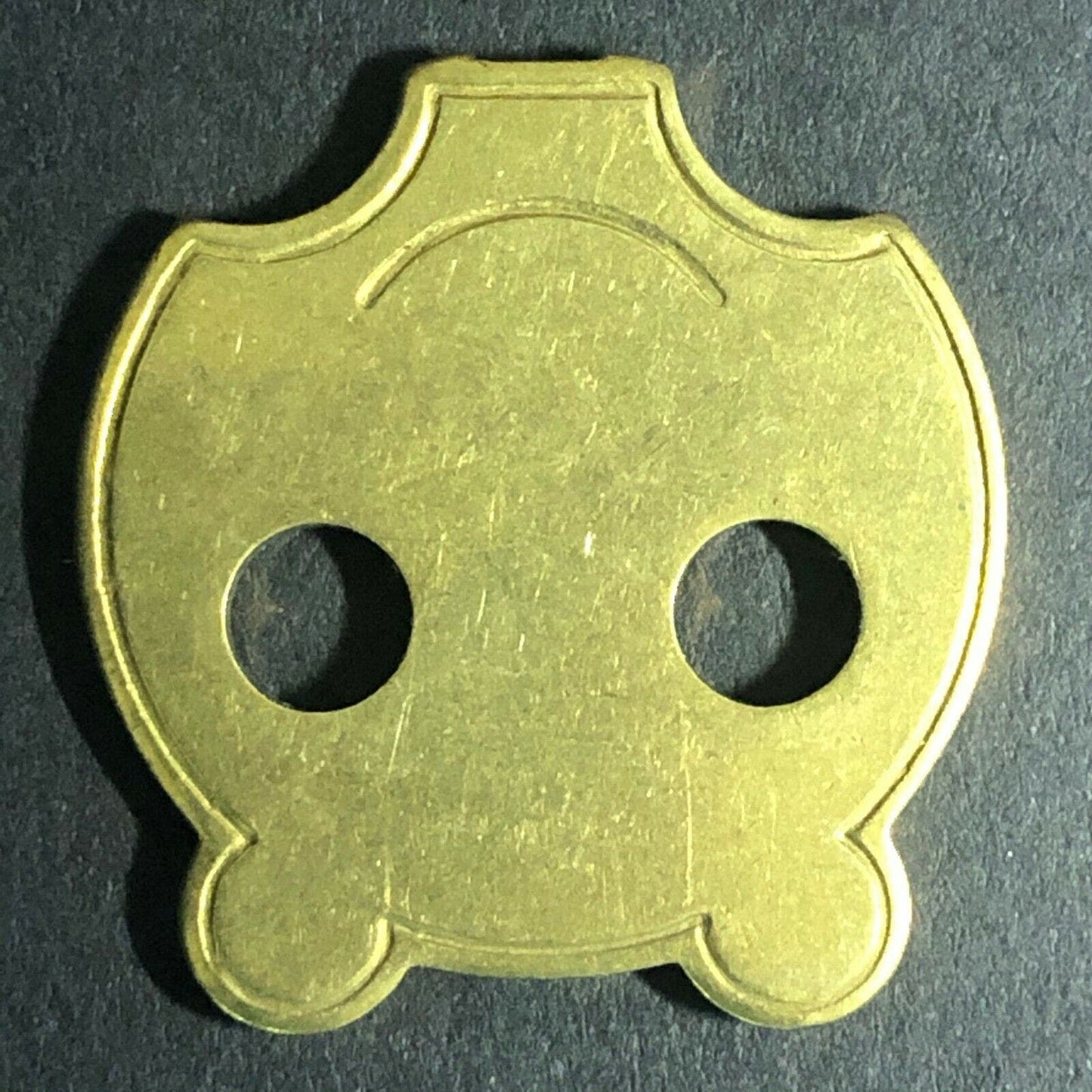 24mm Vintage Animal Shaped (Cat - Panda?) Coin Meter Brass Token - Fauver Coll.
