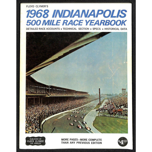 1968 Indy 500 Floyd Clymer's Indianapolis Yearbook IMS 191pp