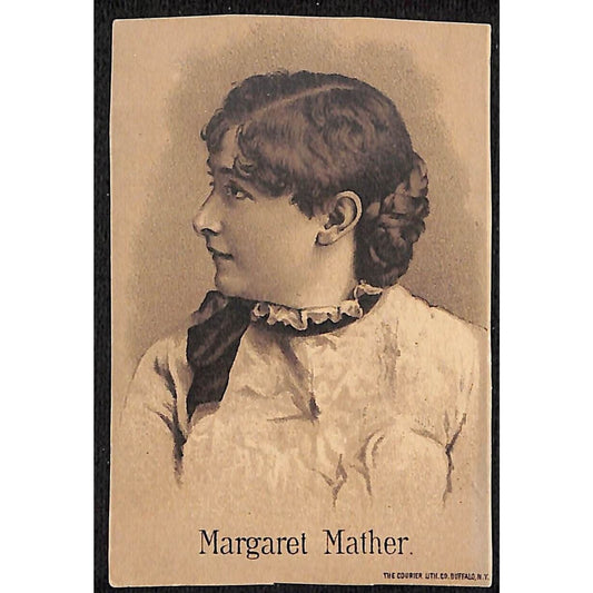 Margaret Mather Portrait Victorian Card (Canadian Actress) No Adv. - Trimmed