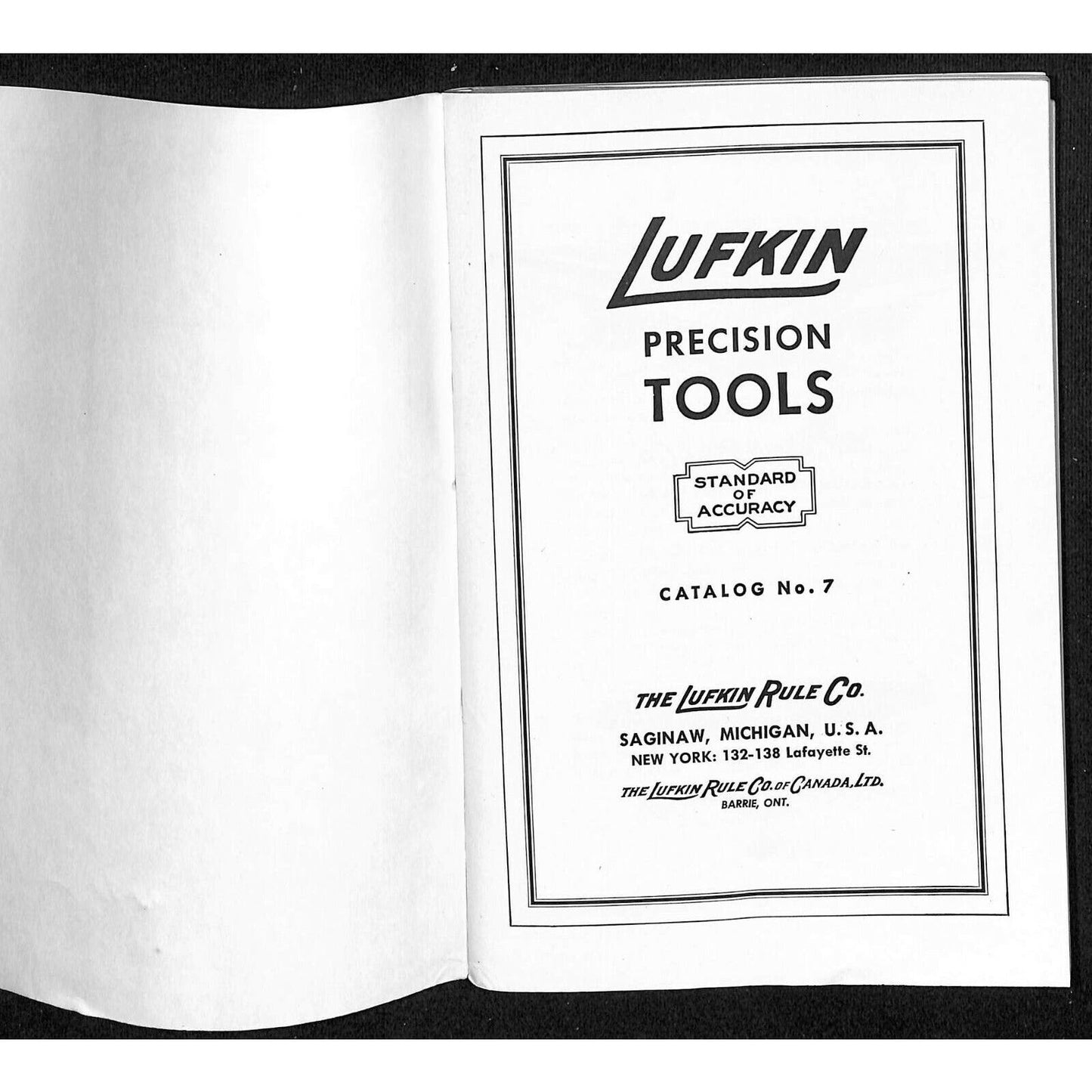 Vintage c1949 Lufkin Precision Tools Catalog No. 7 - 144pp. VGC