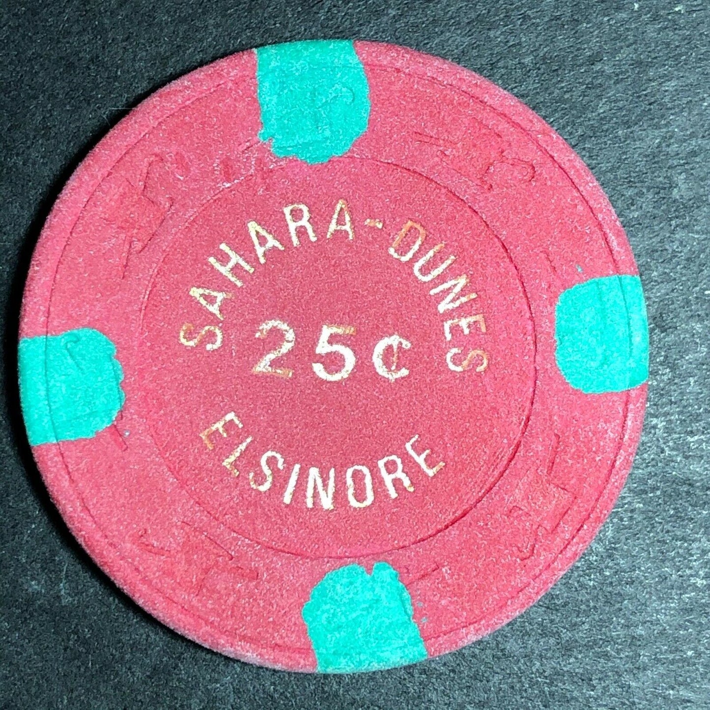 Vintage Clay Casino 25c Chip - Sahara Dunes - Elsinore, CA