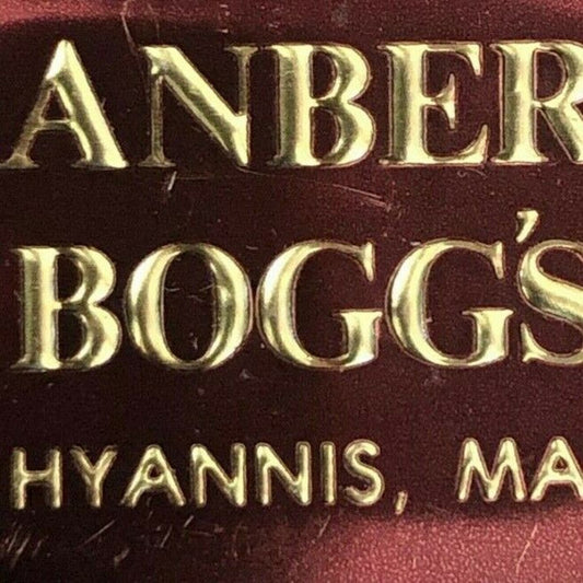 c1960's Vintage Foil Wooden Matchbox / Matchbook - Cranberry Bogg's Hyannis, MA