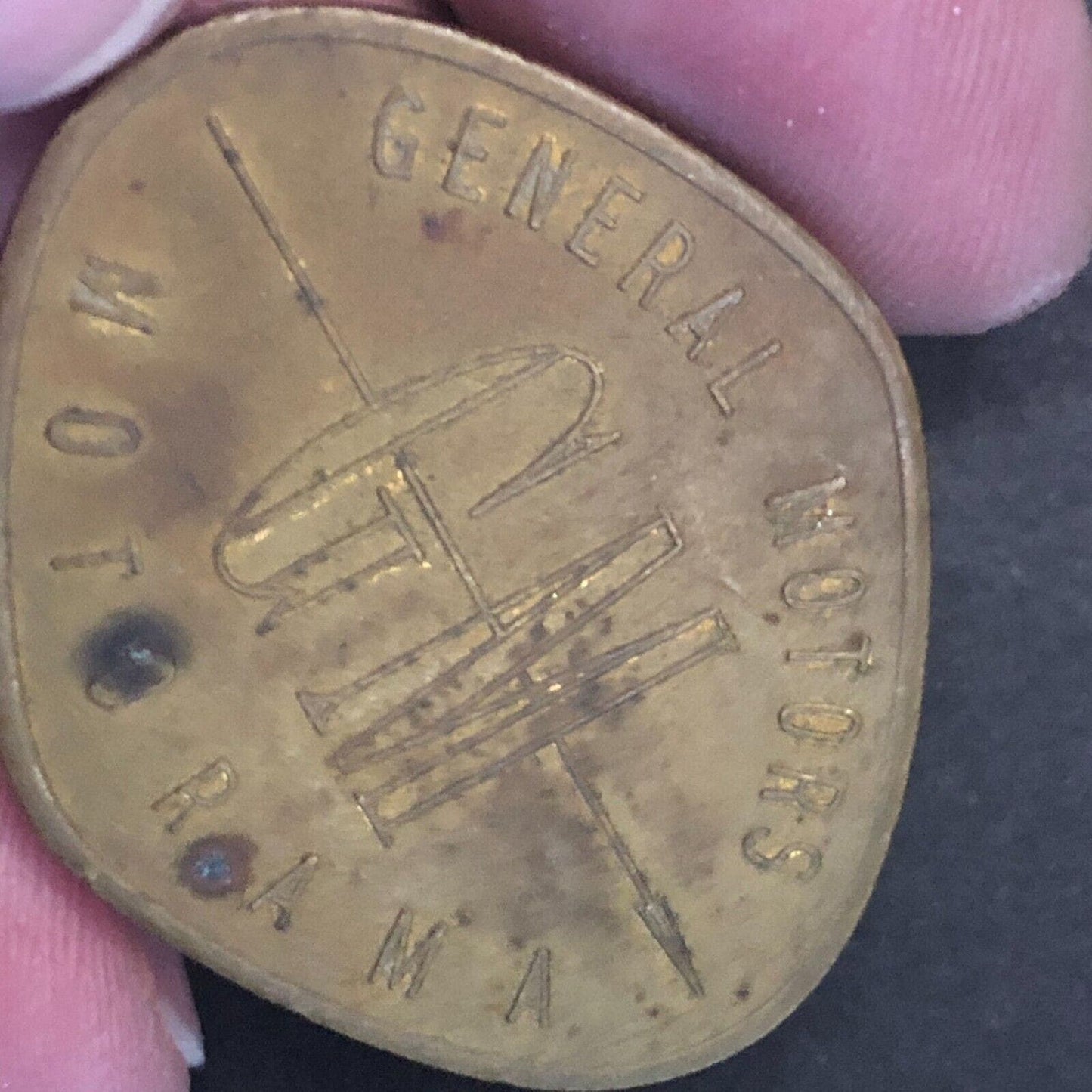 GM General Motors 1955 Motorama Spinner Brass Token 35mm