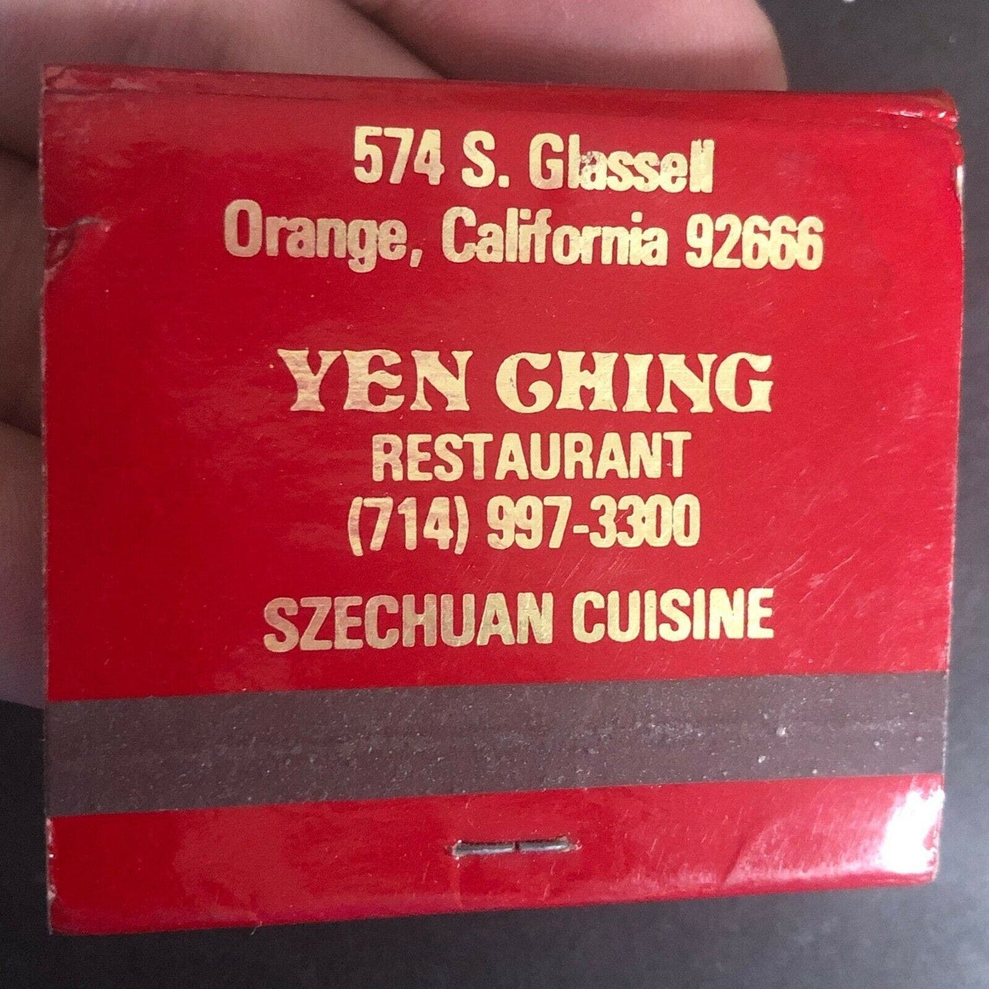 Vintage c1970's-80's Full Matchbook "Yen Ching Restaurant" Orange, CA