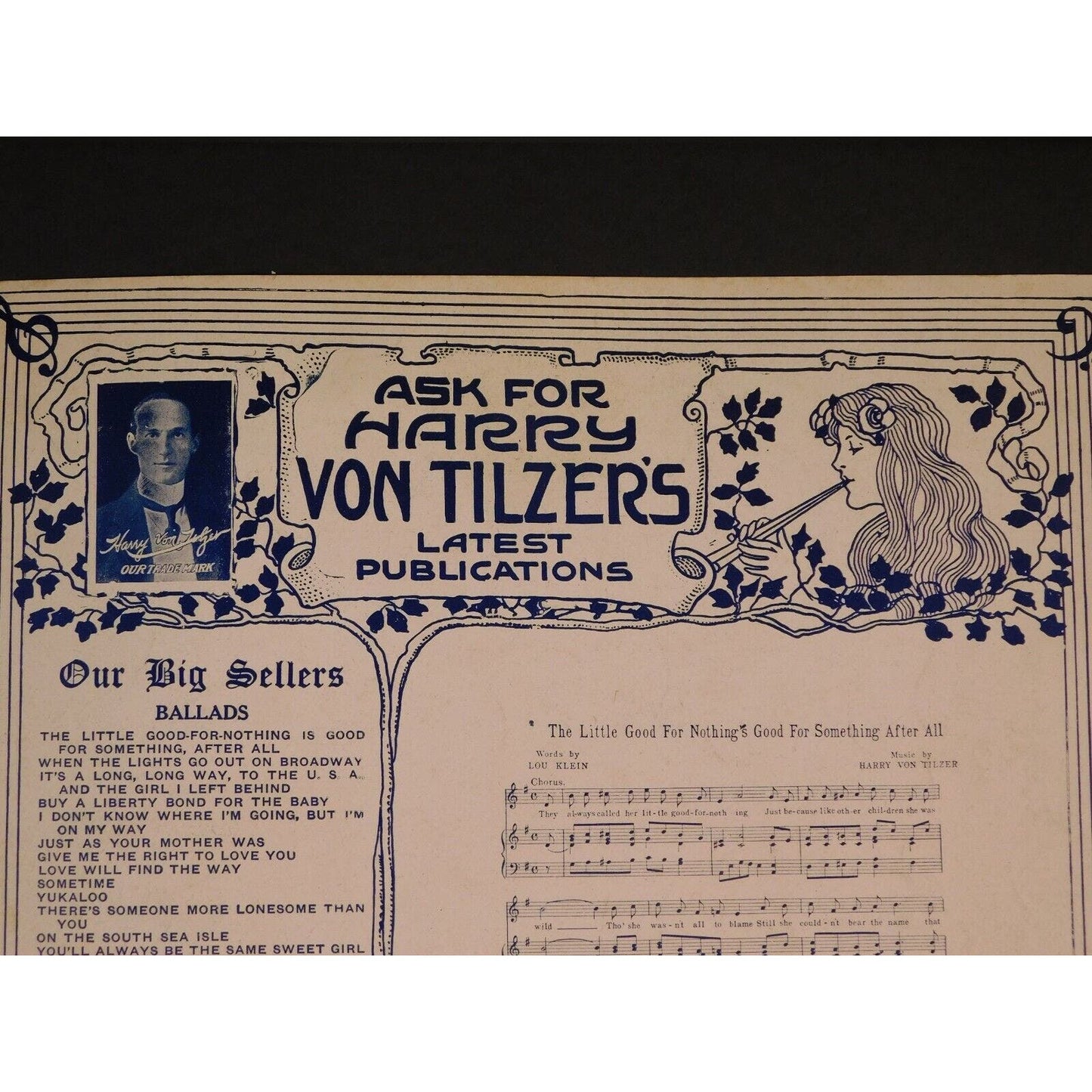 WWI Sheet Music - "When I Send You A Picture Of Berlin - You'll Know It's Over"