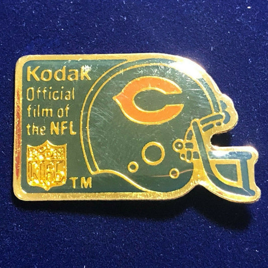 1989 Kodak Lapel Hat Pin - Official Film of The NFL Team Helmet Chicago Bears