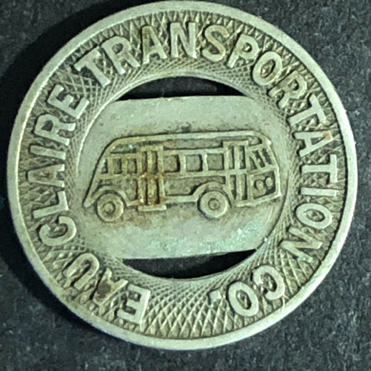 Eau Claire Transportation (Wisconsin) WM G/F One City Fare Transit Token 16mm