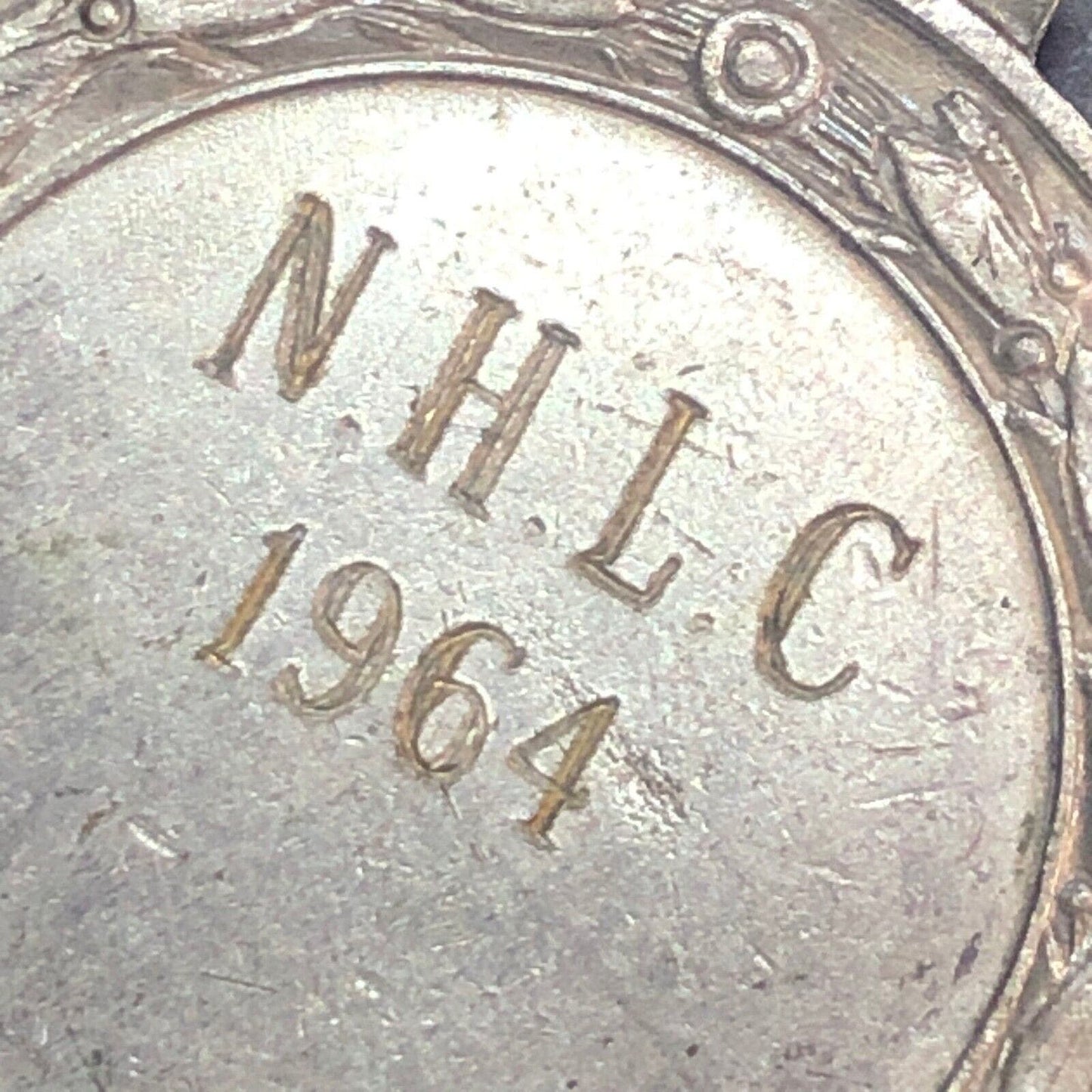 N.H.L.C 1964 Swimming Swimmer's Pendant (Yale / New Haven Lawn Club ?) 32mm 16g