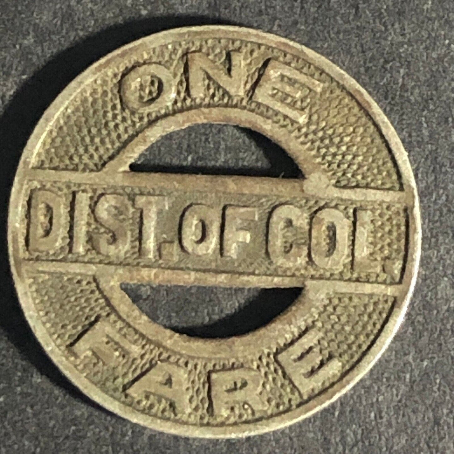 Capital Transit Dist. of Col. D. of C. One Fare WM Transit Token - 16.44mm