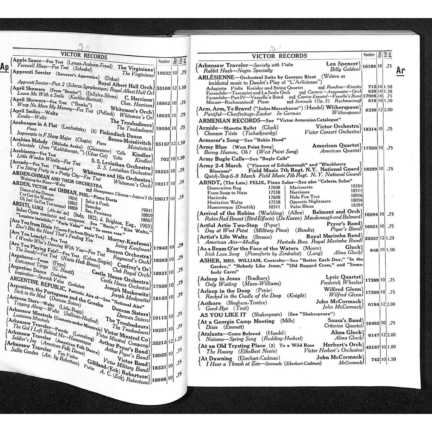 1925 Catalogue of Victor Records Talking Machine 200+pp w/ Red Seal Section