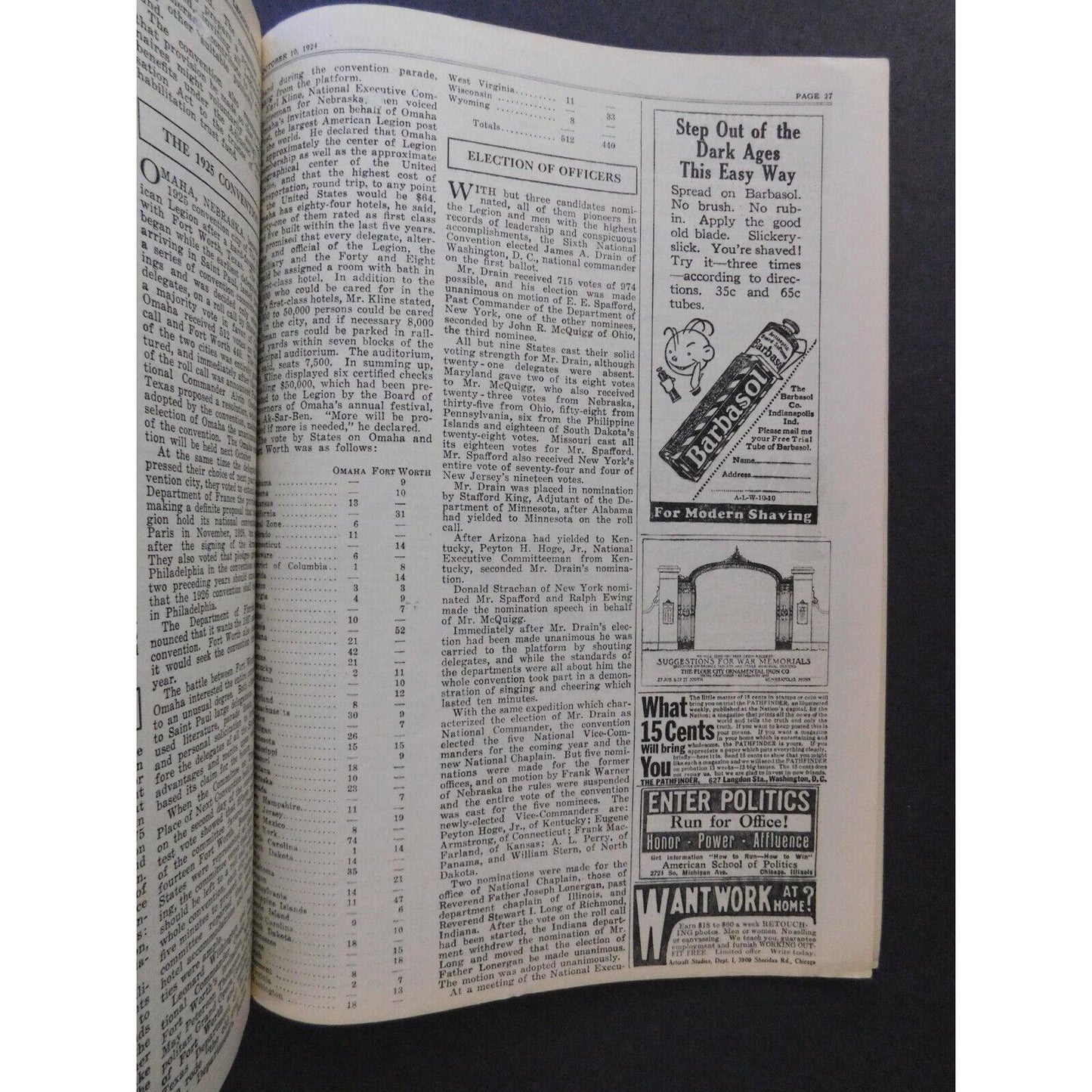 "The American Legion Weekly" Oct 1924 - 30 pgs.