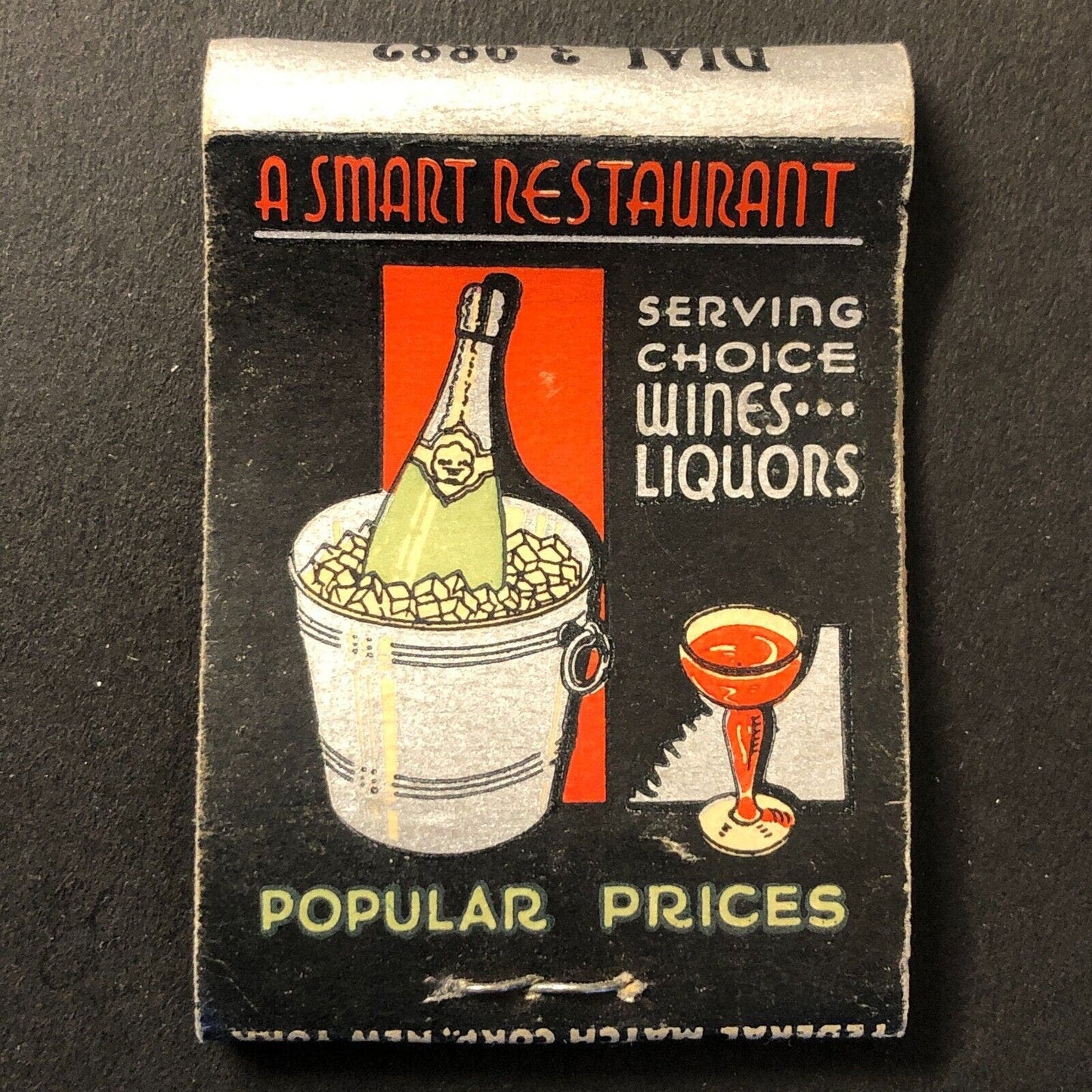 Worcester, MA "Charlie's Lunch" Champaign Matchbook Cover c1930's-40's Scarce