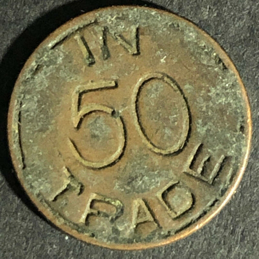 "50 In Trade" Brass Token "1631" 17.7mm