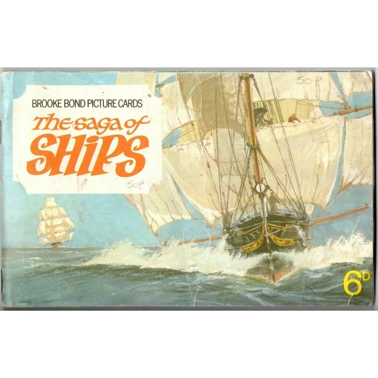 c1969 Brooke Bond Tea "The Saga of Ships" Picture Cards - Complete Coll. 16 pgs.