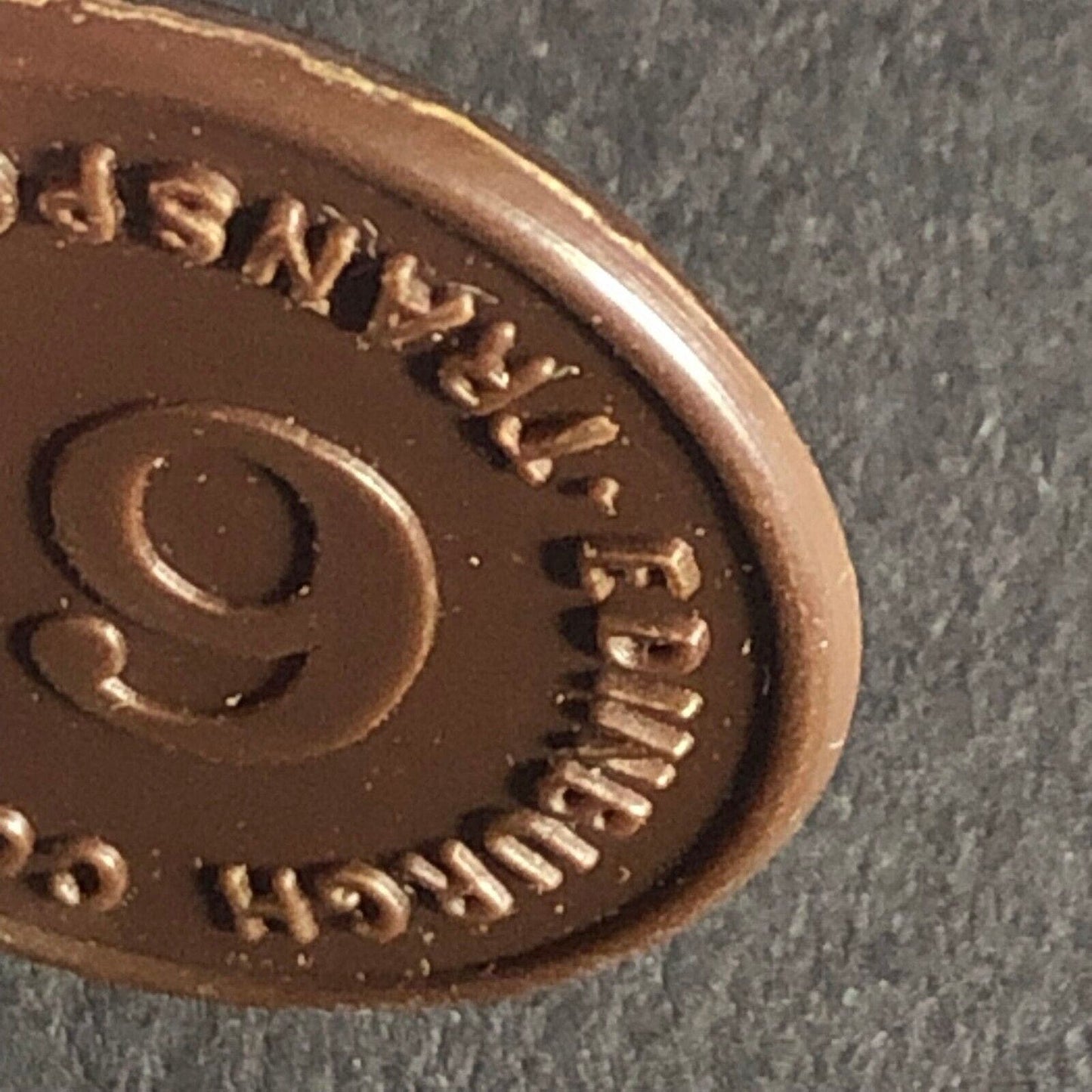 Edinburgh Corporation (Scotland) 6D 2 1/2P Plastic Transport Token 22.37mm