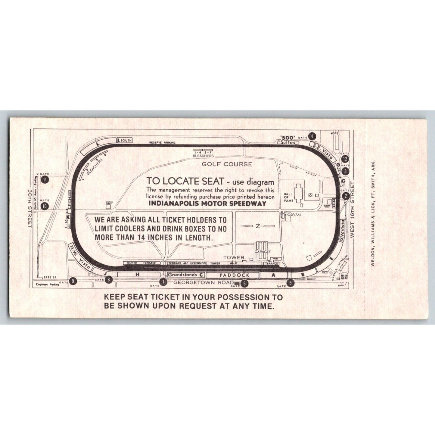 1981 Indianapolis 500 Ticket Stub Racing IMS - seat 18 VGC