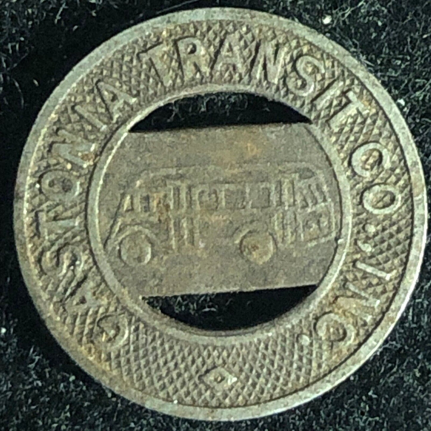 Gastonia Transit Co., Inc. G/F One Fare Bus Token -- 16mm