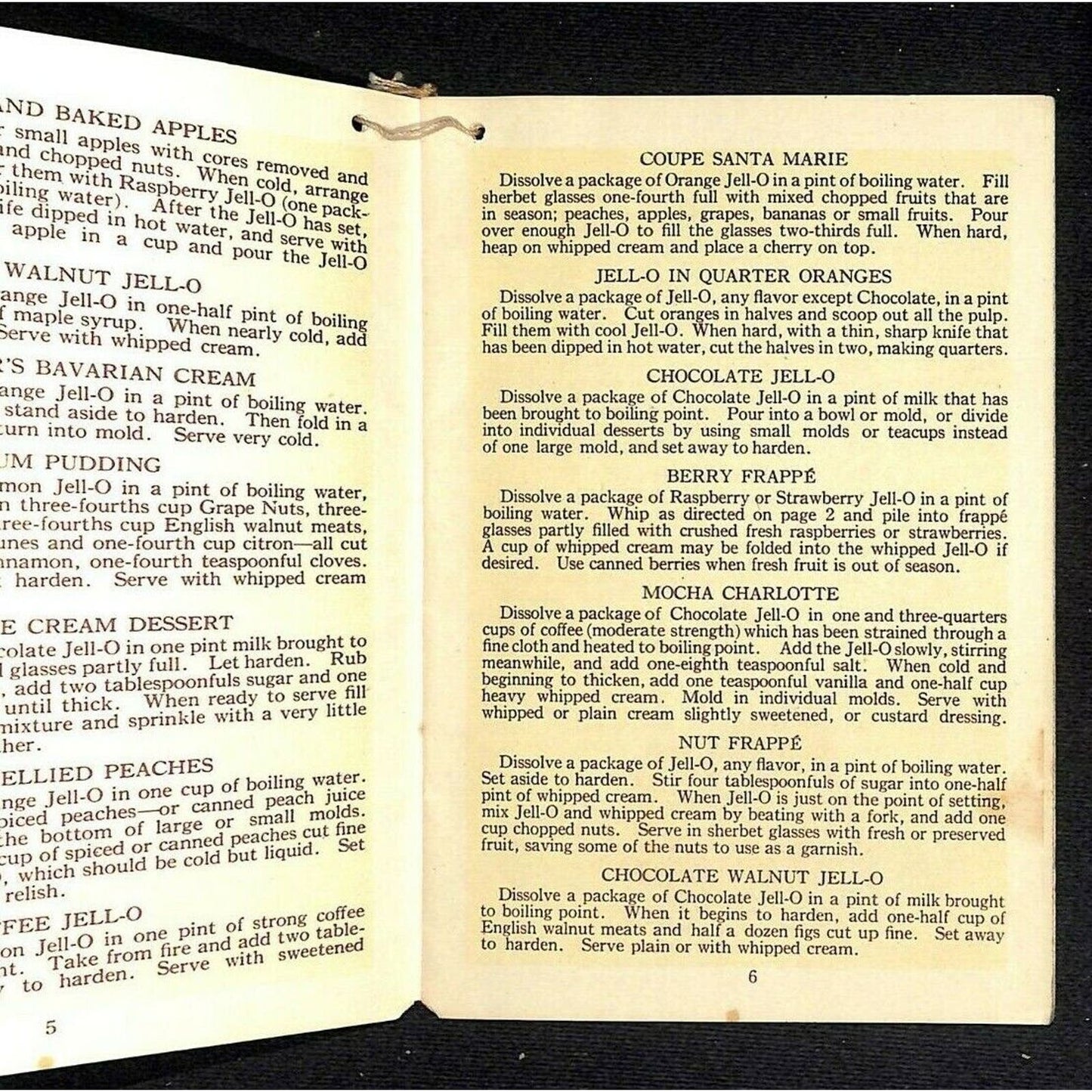 1924 Jell-O Dessert Recipe Booklet 18pp.