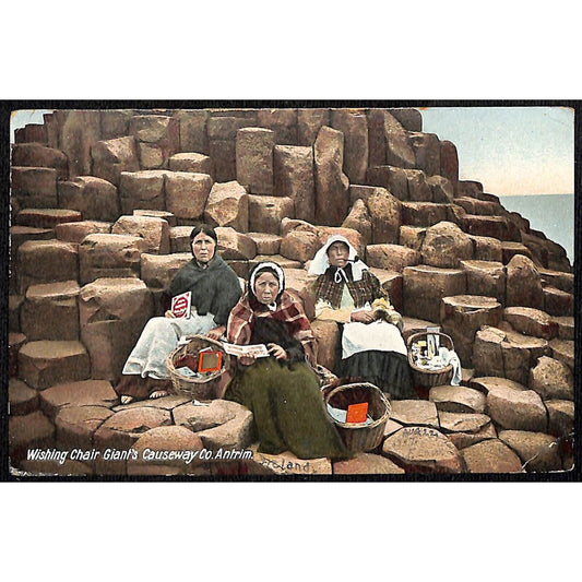 Irish Postcard "Wishing Chair Giant's Causeway Co. Antrim," c1907