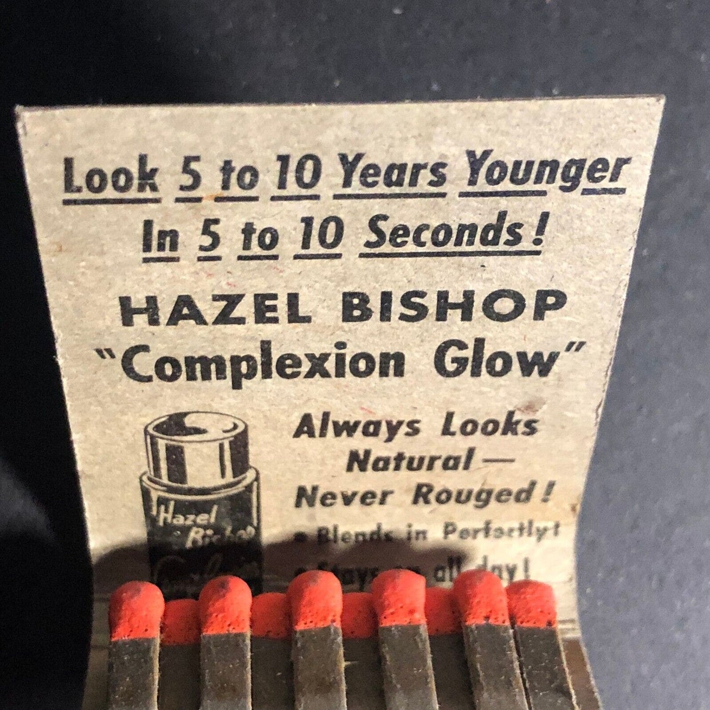 Hazel Bishop Nail Polish Matchbook c1950's Full 20-Strike Very Scarce