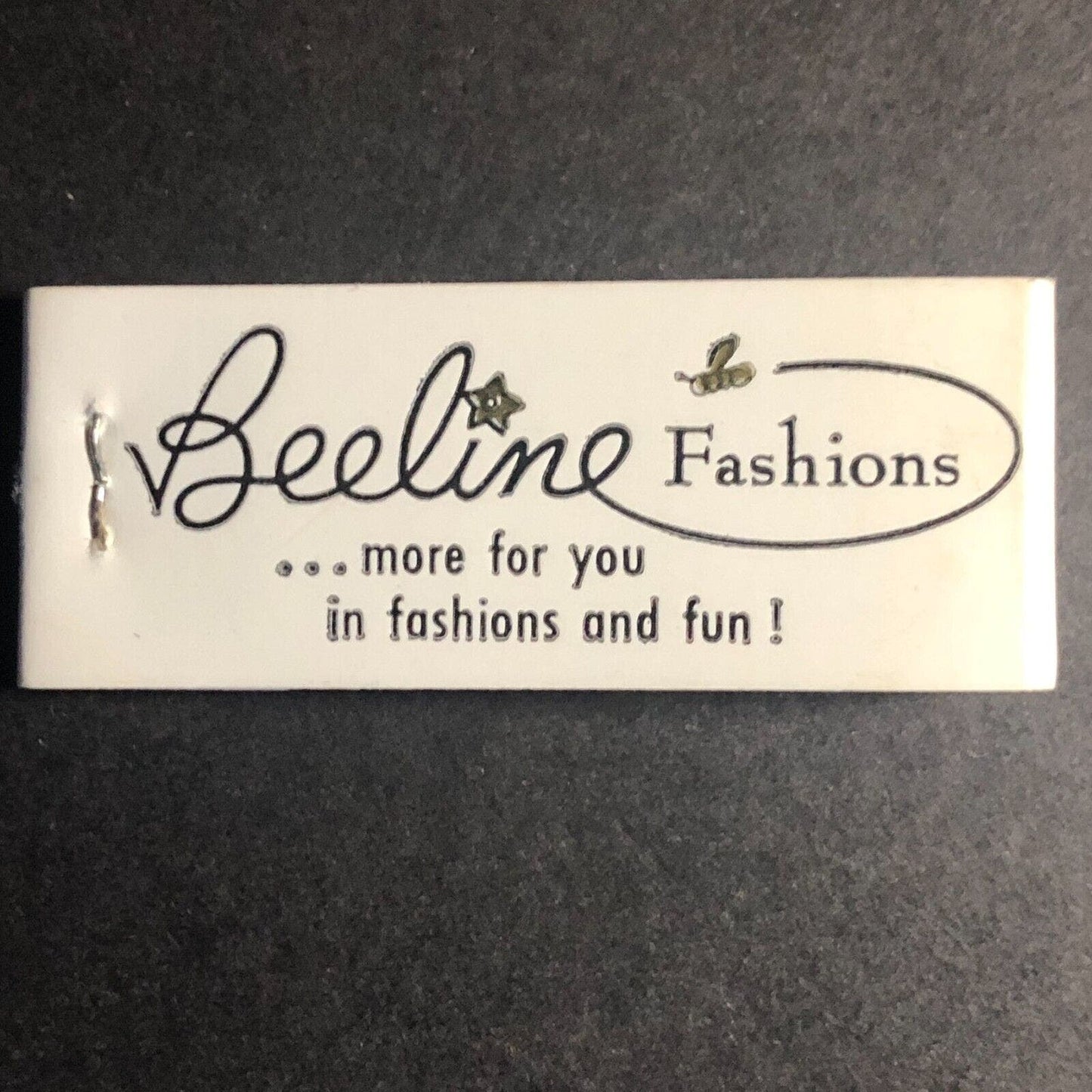 Beeline Fashions Full Women's Clothing Matchbook c1960's-73 Scarce VGC
