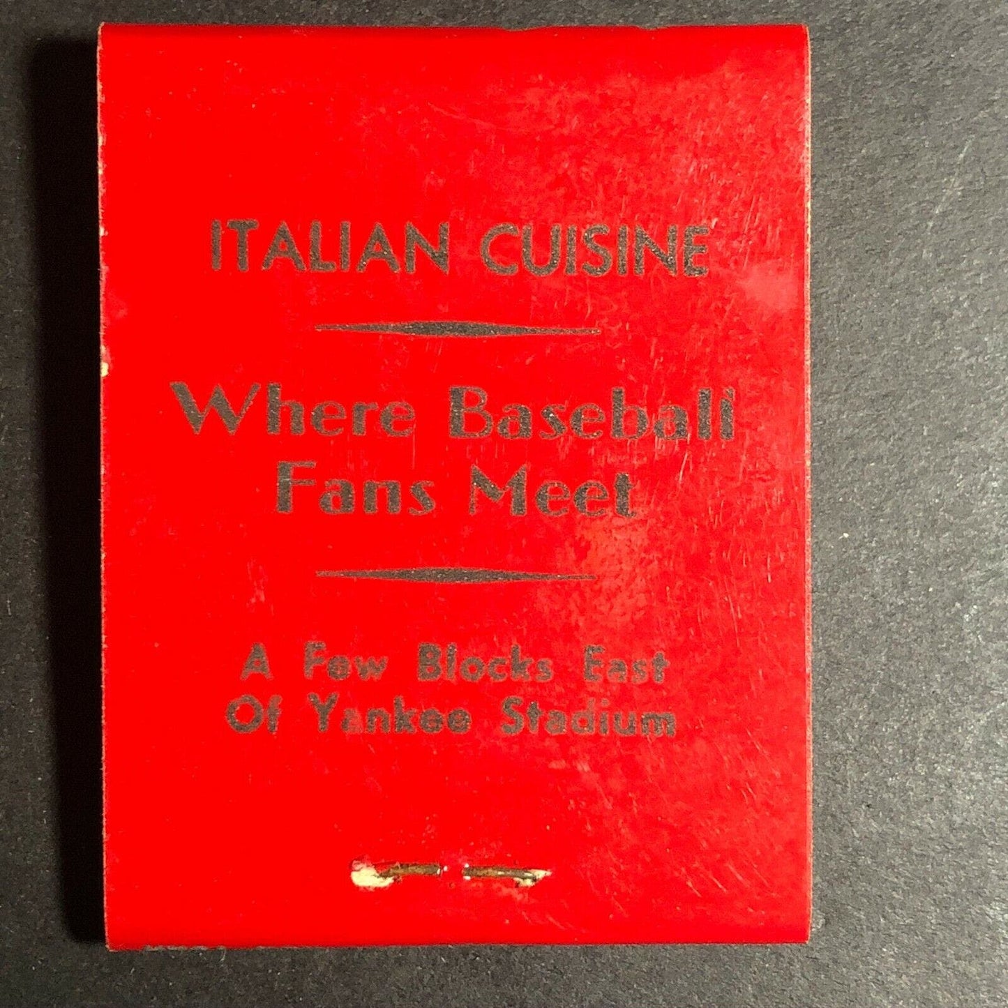 1950's-60's Full Matchbook "Courtlandt Steak House" A Few Blocks From Yankee st