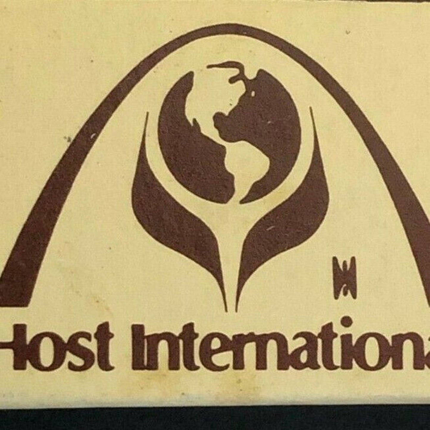c1960's-70's Wooden Matchbox Matchbook - Host International