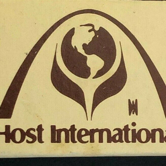 c1960's-70's Wooden Matchbox Matchbook - Host International