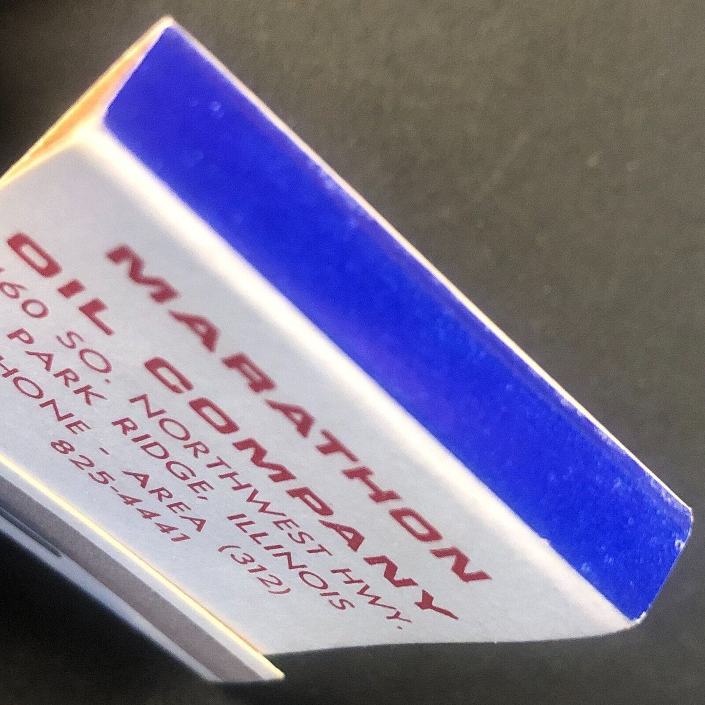 Marathon Oil Company Park Ridge, IL Vintage Full Matchbook c1960's VGC