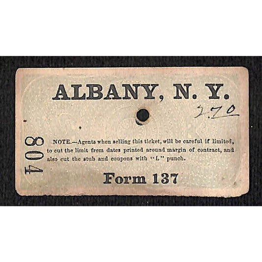 New York & Long Branch Railroad 1896 Albany, NY / North Asbury Park #804